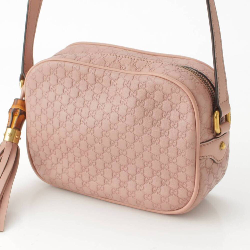 Gucci ssima Shoulder Bag Leather Pink - Picture 1 of 8